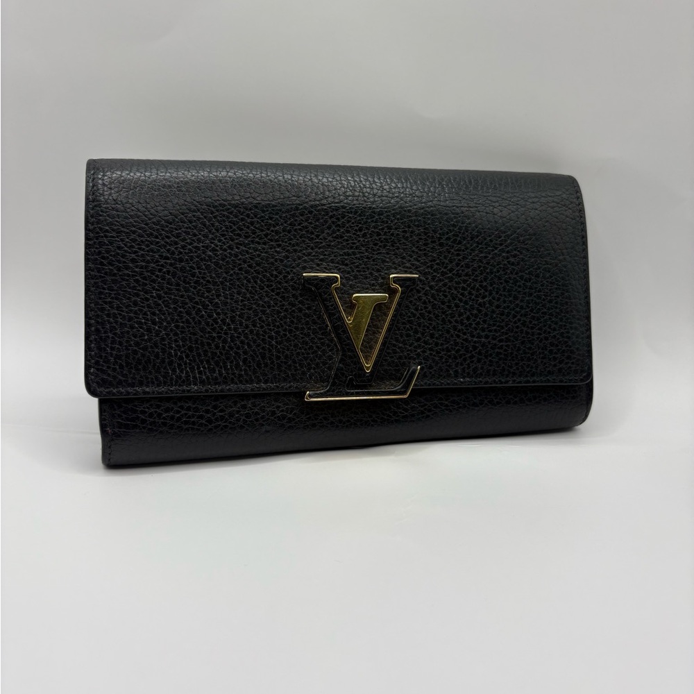 🖤EUC🩷 Louis Vuitton Black Cappucines Wallet - Full Set!